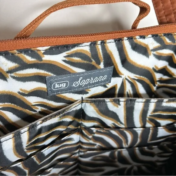 Lug Soprano Tote Bag Copper Brown Travel Work Gym Carryall Organizer Like New - Picture 4 of 8